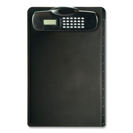 Officemate Plastic Clipboard with Calculator, Holds 8.5 x 11 Sheets, Black 83336